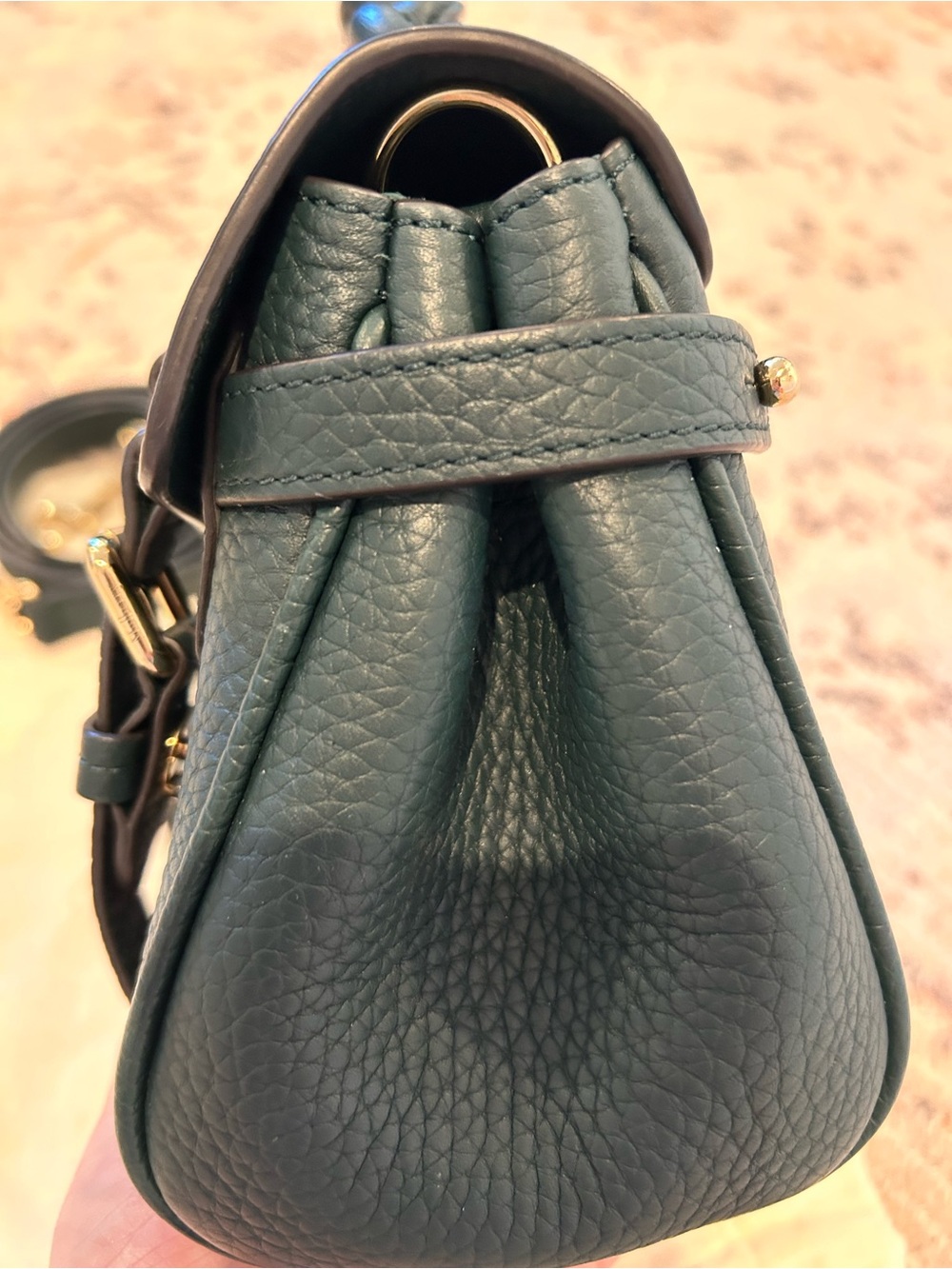 Mulberry Mini Alexa in Green Heavy Grain - Picture 3 of 7